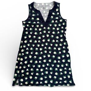 Draper James Lands End Shift Dress Navy Blue Magnolia Flowers Size XS